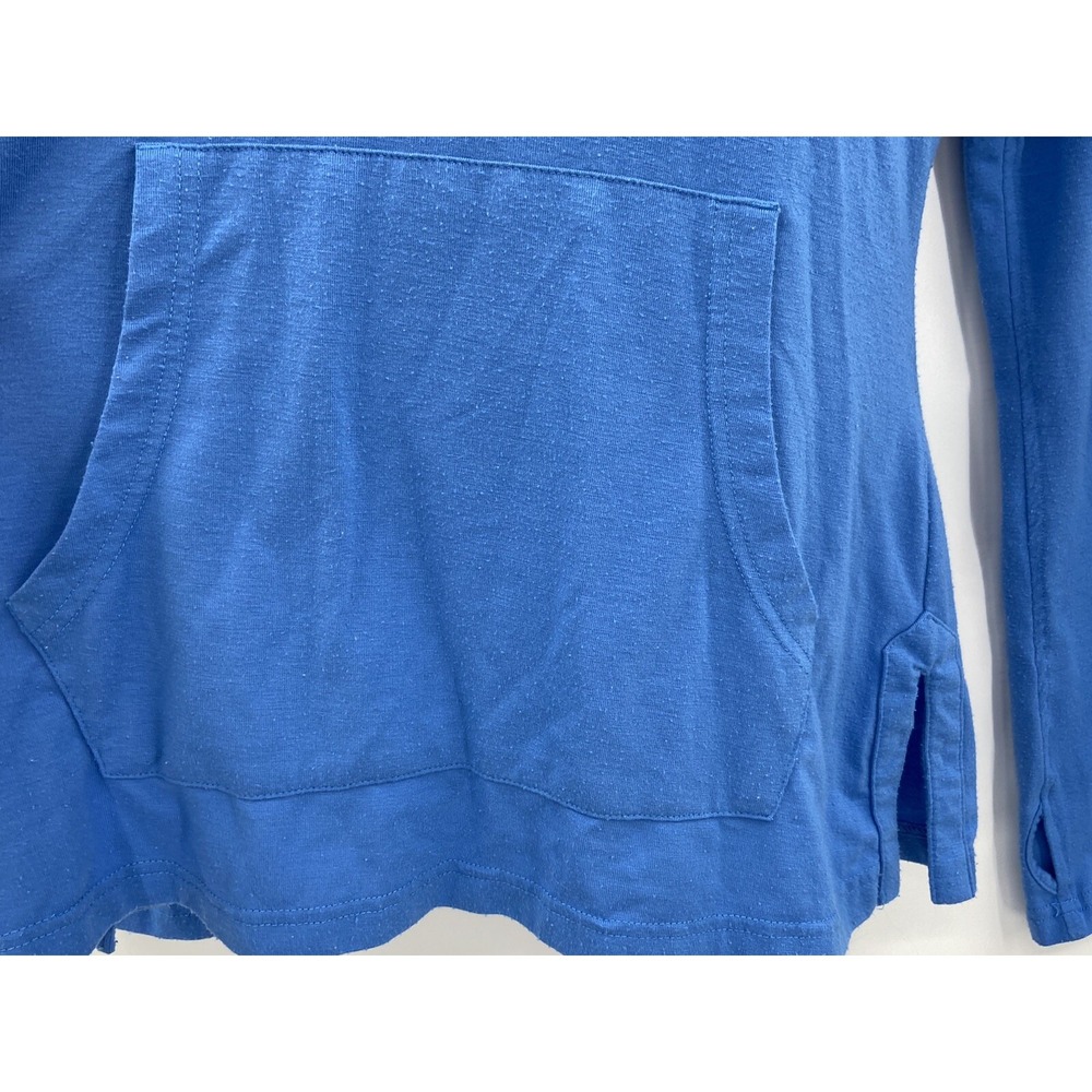 The North Face Pull Over Women's Sz Small 1/4 Snap Button Blue Lined Hoodie - Picture 3 of 6